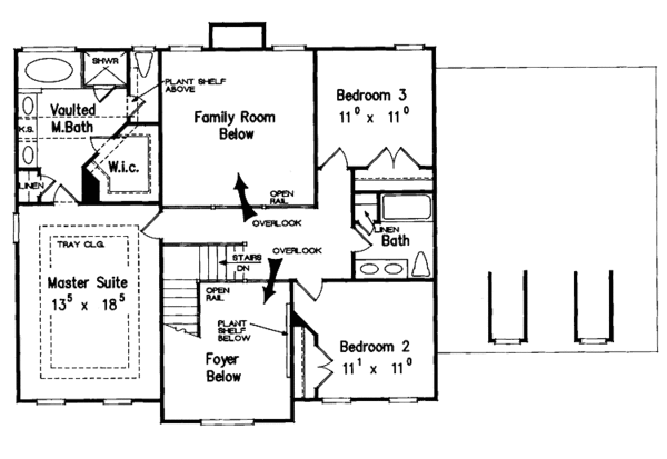 Home Plan - Classical Floor Plan - Upper Floor Plan #927-110