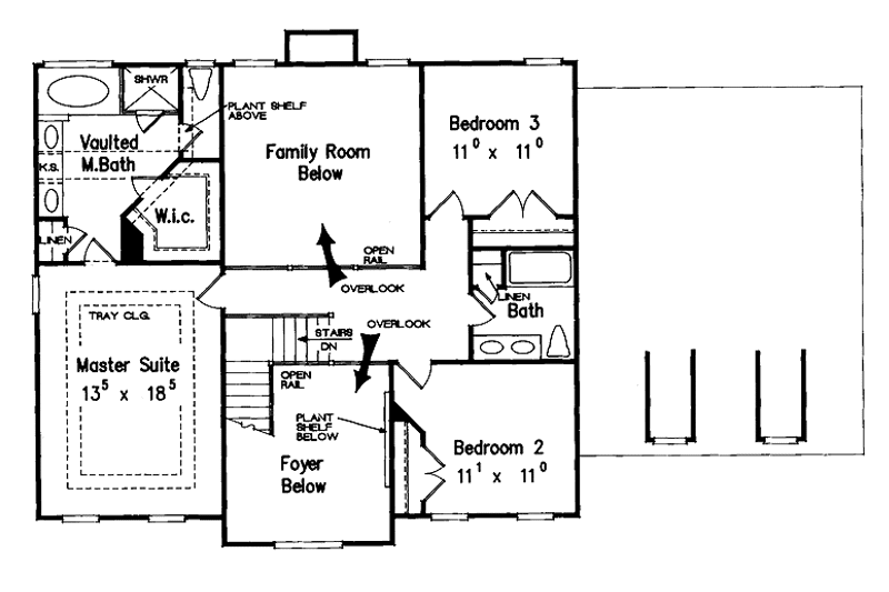 Dream House Plan - Floor Plan - Upper Floor for Classical House Plan #927-110 - 4 bed, 3 bath