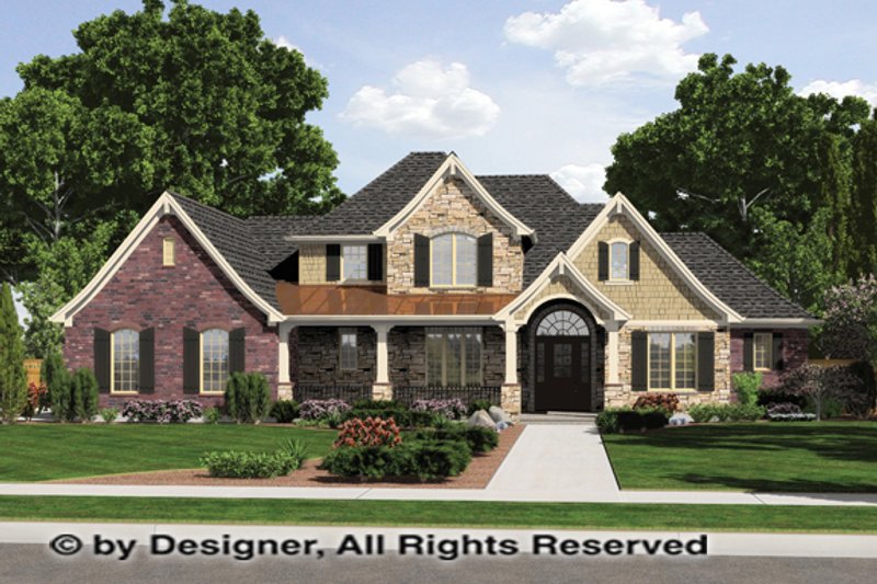 Architectural House Design - Country Exterior - Front Elevation Plan #46-834