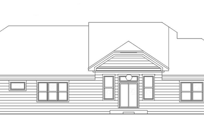Home Plan - Exterior - Rear Elevation for European House Plan #942-8 - 2 bed, 2 bath