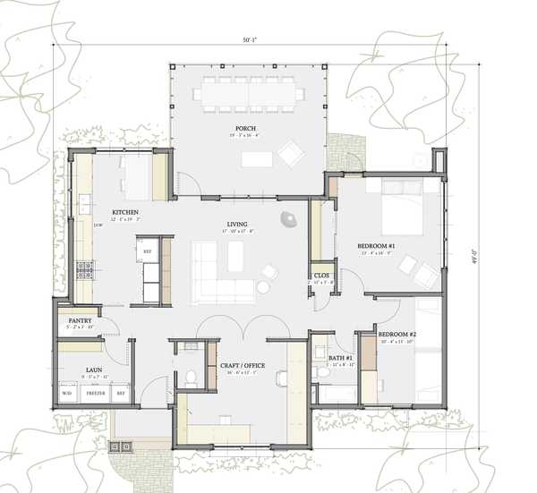 Bungalow Floor Plan - Main Floor Plan #460-10