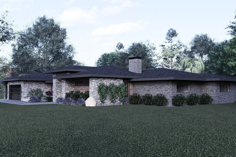 House Design - Exterior - Other Elevation 1 for Contemporary House Plan #1095-1 - 4 bed, 3.5 bath