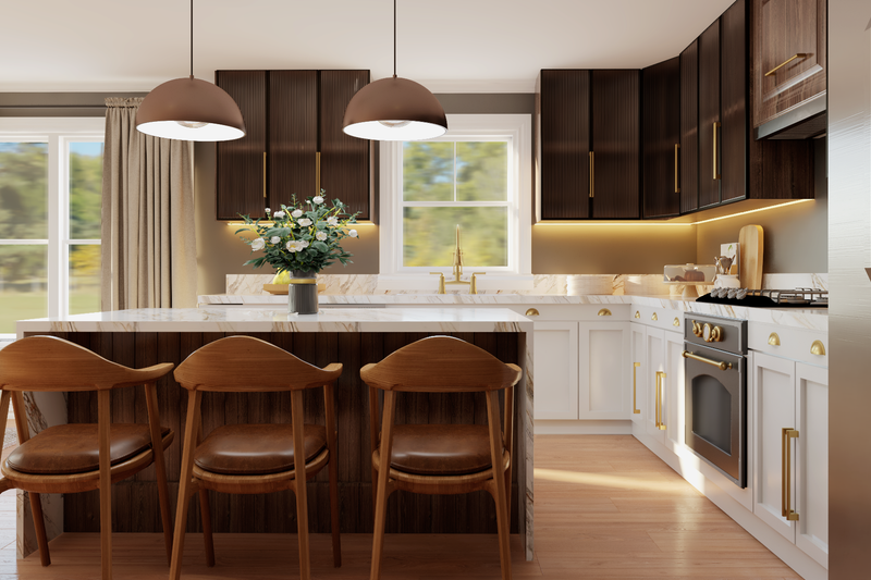 House Blueprint - Interior - Kitchen for Craftsman House Plan #1064-409 - 2 bed, 1.5 bath