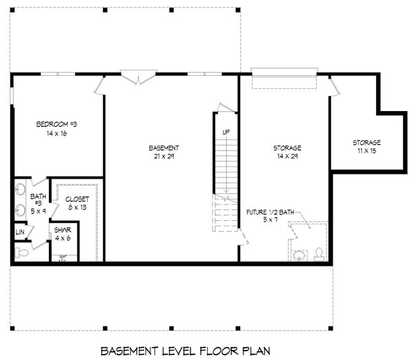 Architectural House Design - Country Floor Plan - Lower Floor Plan #932-605