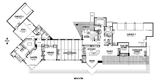 Home Plan - Modern Floor Plan - Main Floor Plan #48-256