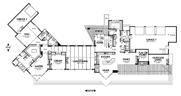 Modern Floor Plan - Main Floor Plan #48-256