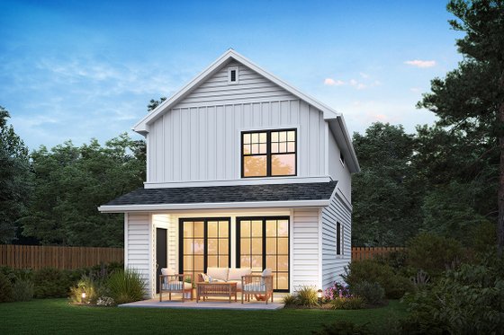 Exterior - Rear Elevation for Cottage House Plan #48-1102 - 3 bed, 3 bath