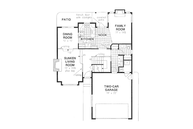 Home Plan - Floor Plan - Main Floor for Traditional House Plan #18-9078 - 3 bed, 2.5 bath