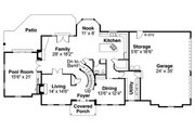European Style House Plan - 4 Beds 3.5 Baths 3468 Sq/Ft Plan #124-271 Floor 