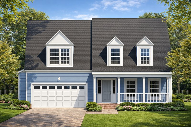 Dream House Plan - Exterior - Front Elevation 2 for Colonial House Plan #1053-72 - 3 bed, 2.5 bath