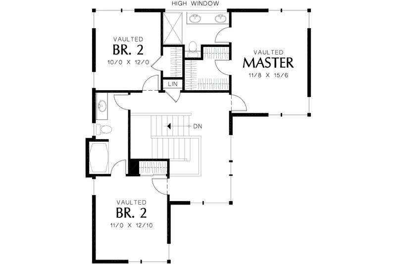 Architectural House Design - Floor Plan - Upper Floor for Contemporary House Plan #48-692 - 3 bed, 2.5 bath