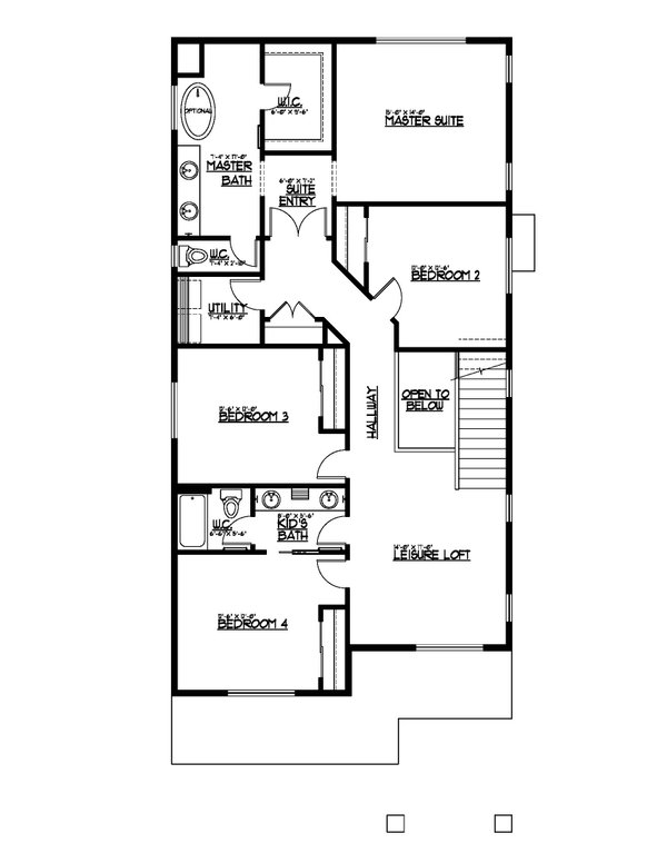 Craftsman Floor Plan - Upper Floor Plan #569-60