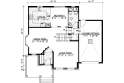 European Style House Plan - 3 Beds 1.5 Baths 1566 Sq/Ft Plan #138-117 