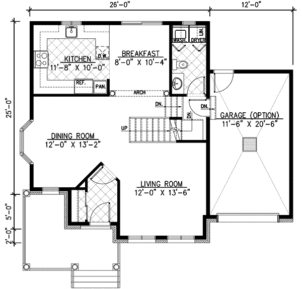 European Floor Plan - Main Floor Plan #138-117