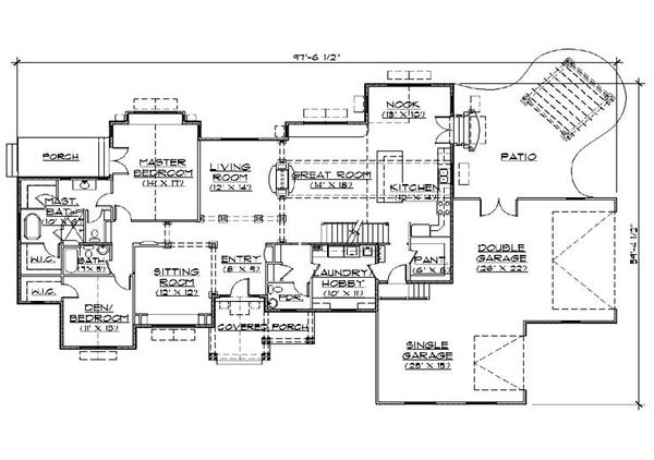 Dream House Plan - Bungalow Floor Plan - Main Floor Plan #5-380