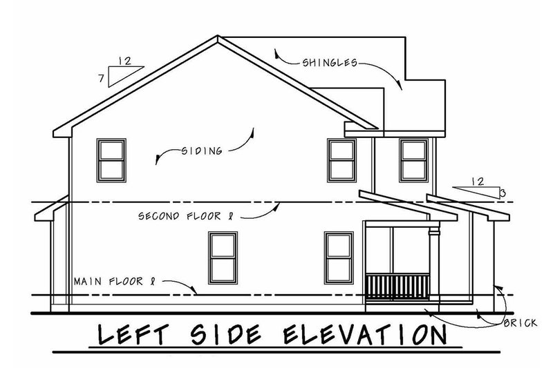 Dream House Plan - Exterior - Other Elevation for Traditional House Plan #20-2196 - 4 bed, 3 bath
