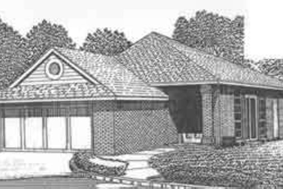 Exterior - Front Elevation for Traditional House Plan #310-477 - 2 bed, 2 bath