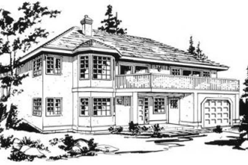 European Style House Plan - 2 Beds 2 Baths 2358 Sq/Ft Plan #18-9140