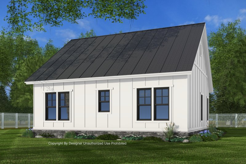Dream House Plan - Exterior - Rear Elevation 1 for Craftsman House Plan #51-1439 - 2 bed, 1 bath