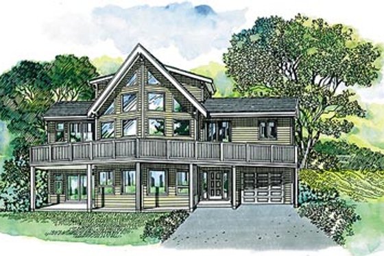 Exterior - Front Elevation House Plan #47-372 - 3 bed, 2 bath