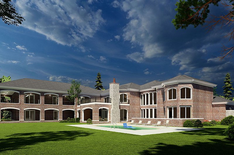 Dream House Plan - Exterior - Other Elevation 1 for Mediterranean House Plan #923-41 - 5 bed, 9 bath