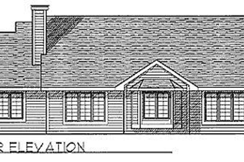 House Plan Design - Exterior - Rear Elevation for Traditional House Plan #70-163 - 3 bed, 2 bath