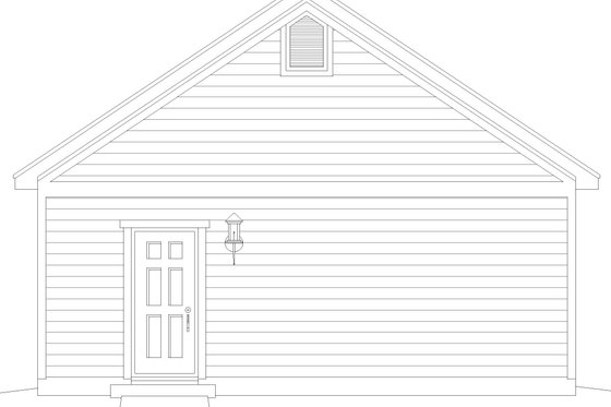 Exterior - Rear Elevation for Traditional House Plan #932-734, 0 bath