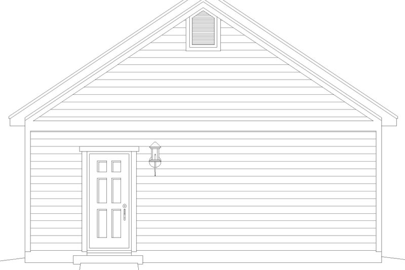 Home Plan - Exterior - Rear Elevation for Traditional House Plan #932-734, 0 bath
