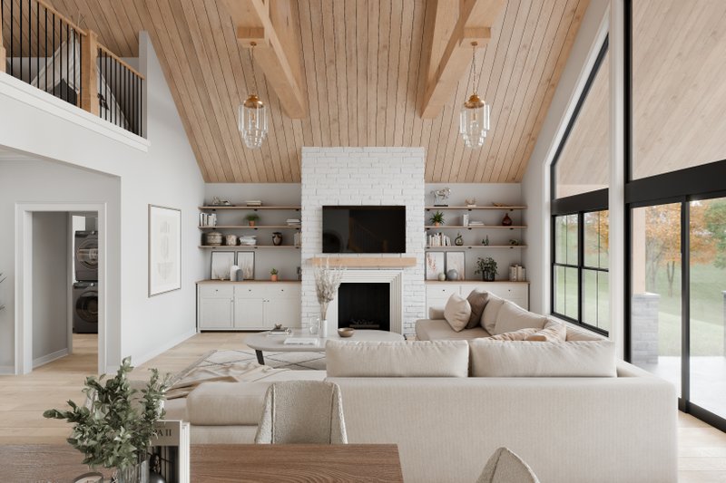 Dream House Plan - Interior - Family Room 1 for Country House Plan #1089-60 - 2 bed, 2 bath