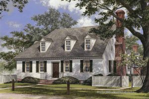 Colonial Exterior - Front Elevation Plan #137-348