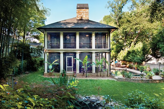 Exterior - Rear Elevation for Mediterranean House Plan #930-70 - 3 bed, 2.5 bath