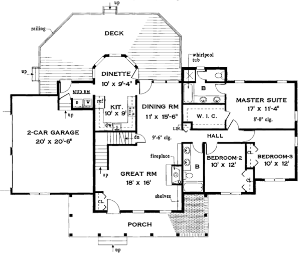 Home Plan - Country Floor Plan - Main Floor Plan #456-64