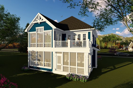 Exterior - Rear Elevation for Craftsman House Plan #70-1426 - 3 bed, 2.5 bath