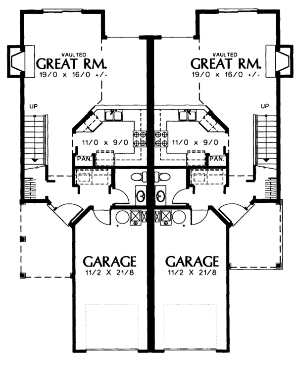 Home Plan - Bungalow Floor Plan - Main Floor Plan #48-755