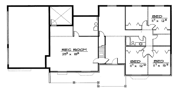 Architectural House Design - Traditional Floor Plan - Upper Floor Plan #308-293