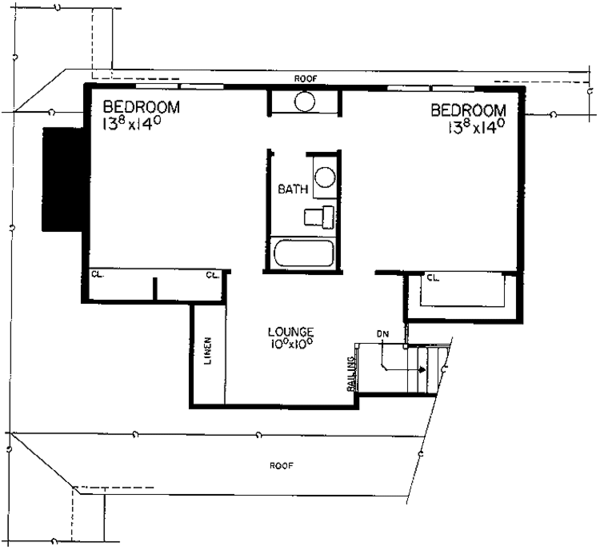 Architectural House Design - Country Floor Plan - Upper Floor Plan #72-781
