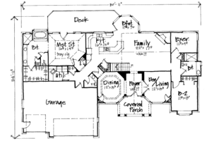 Floor Plan - Main Floor for Traditional House Plan #308-109 - 6 bed, 4.5 bath
