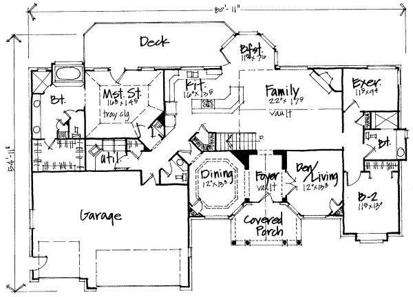 Traditional Floor Plan - Main Floor Plan #308-109