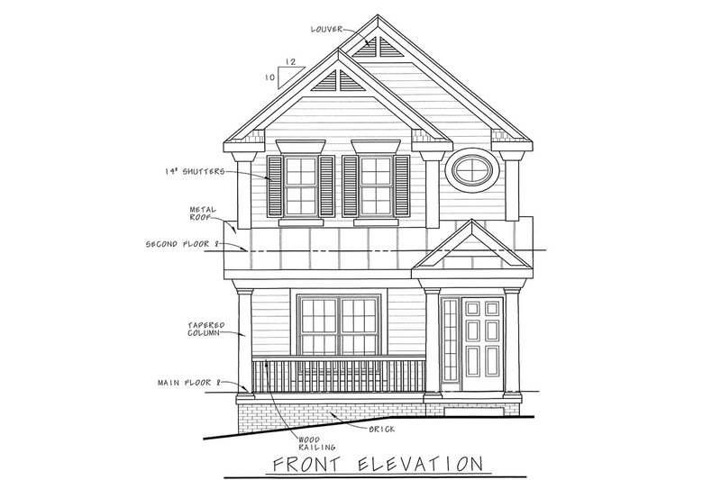 Dream House Plan - Exterior - Front Elevation 3 for Farmhouse House Plan #20-2622 - 3 bed, 2.5 bath