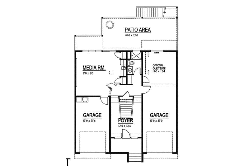 Dream House Plan - Floor Plan - Main Floor for Contemporary House Plan #569-12 - 3 bed, 3.5 bath
