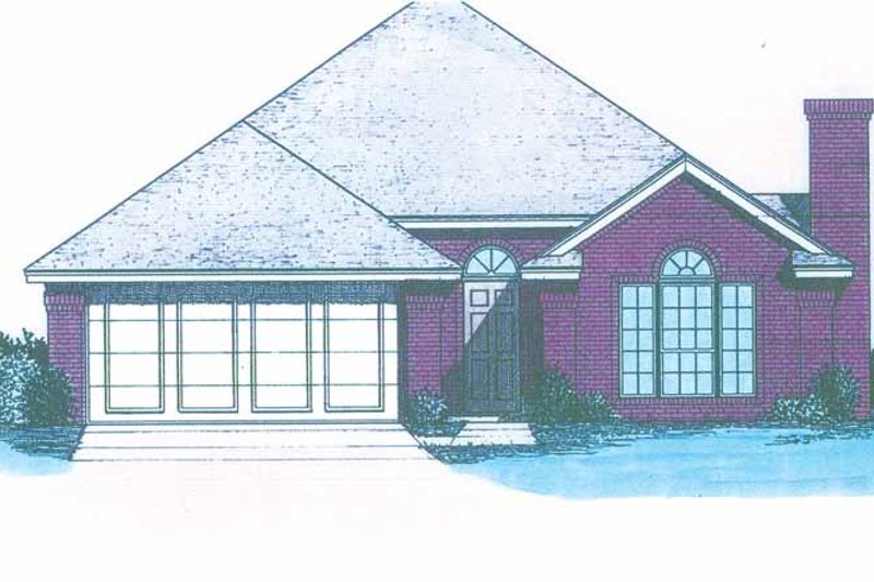 Architectural House Design - Ranch Exterior - Front Elevation Plan #310-1217