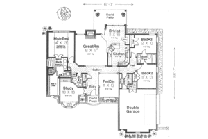 Floor Plan - Main Floor for European House Plan #310-407 - 3 bed, 2.5 bath