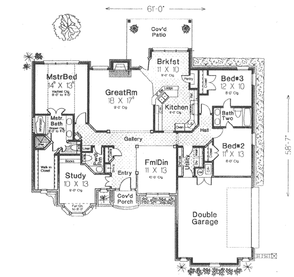 European Floor Plan - Main Floor Plan #310-407