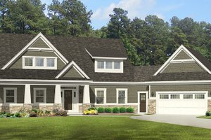 Home Plan - Craftsman Exterior - Front Elevation Plan #1010-110