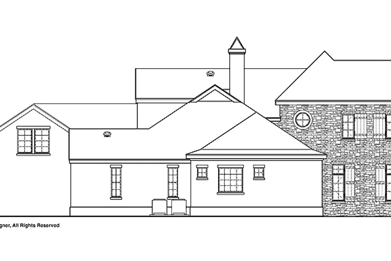 Architectural House Design - Exterior - Other Elevation for European House Plan #1019-5 - 5 bed, 5 bath