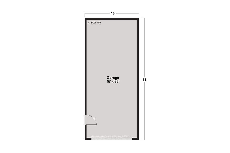 Architectural House Design - Floor Plan - Main Floor for Traditional House Plan #124-1441, 0 bath