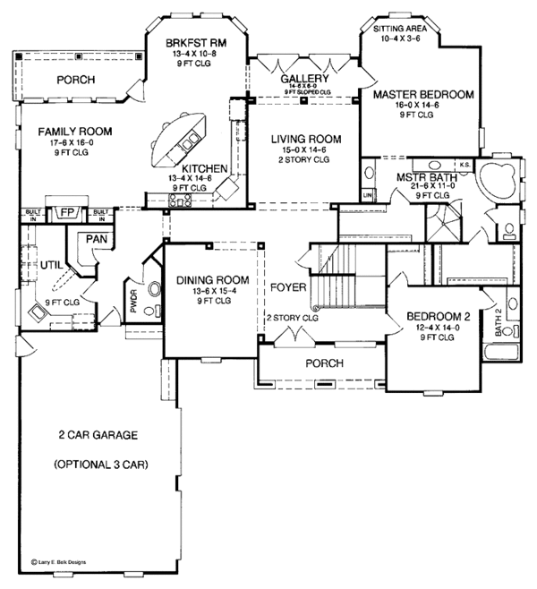 House Plan Design - European Floor Plan - Main Floor Plan #952-282