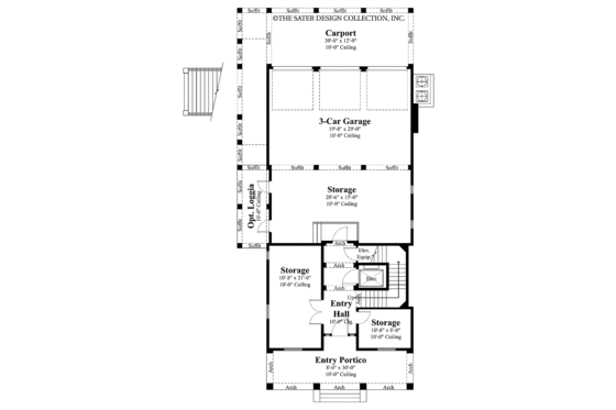 Floor Plan - Lower Floor for Traditional House Plan #930-403 - 3 bed, 3.5 bath