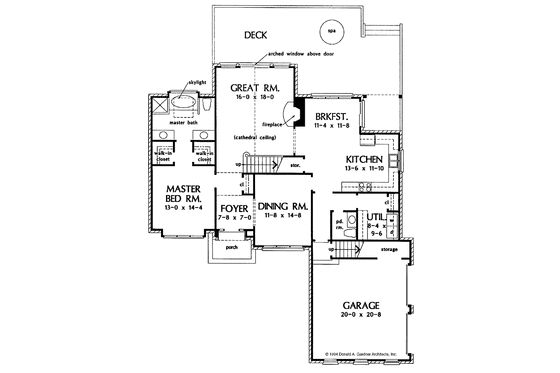 Floor Plan - Main Floor for Traditional House Plan #929-183 - 4 bed, 2.5 bath