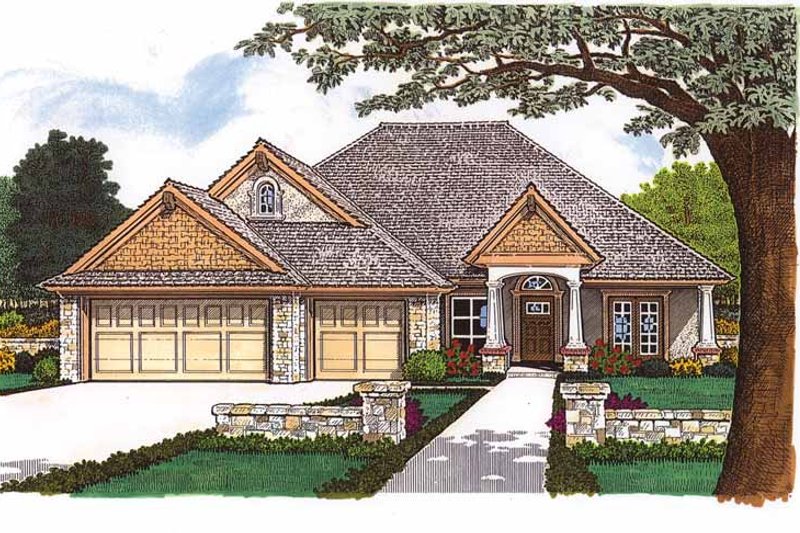 Home Plan - Craftsman Exterior - Front Elevation Plan #310-1242